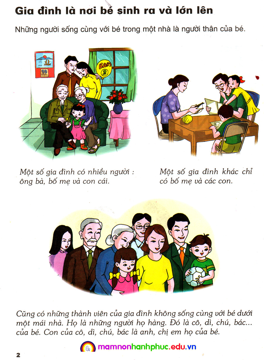 Gia đình là nơi bé sinh ra và lớn lên