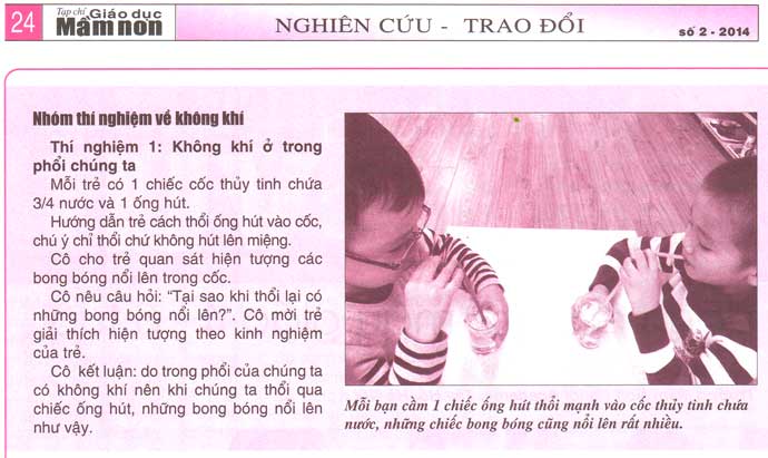 Thí nghiệm về không khí