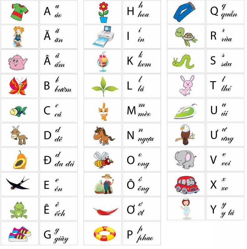 Bảng chữ cái tiếng việt