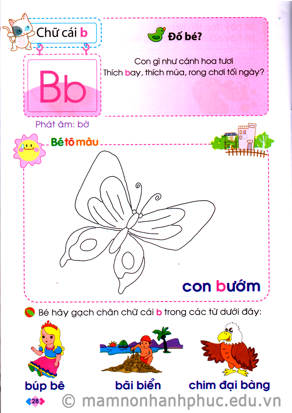 Vở bé nhận biết và làm quen chữ cái (mẫu giáo 5-6 tuổi) mầm non hạnh phúc quận thủ đức