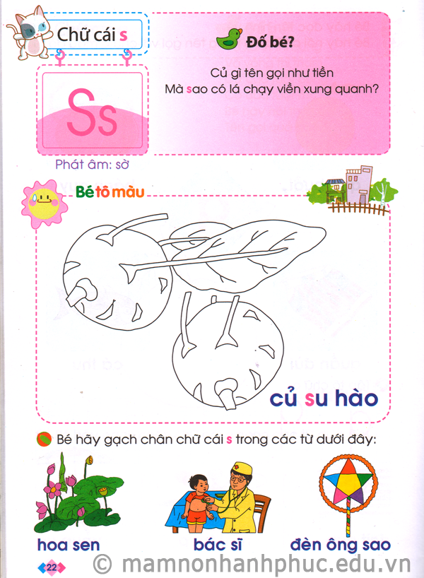 Vở bé nhận biết và làm quen chữ cái (mẫu giáo 5-6 tuổi) mầm non hạnh phúc quận thủ đức